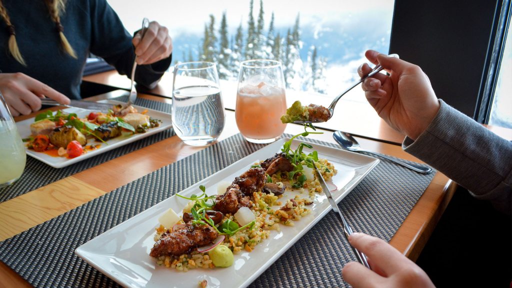 dining in Christine's on Blackcomb
