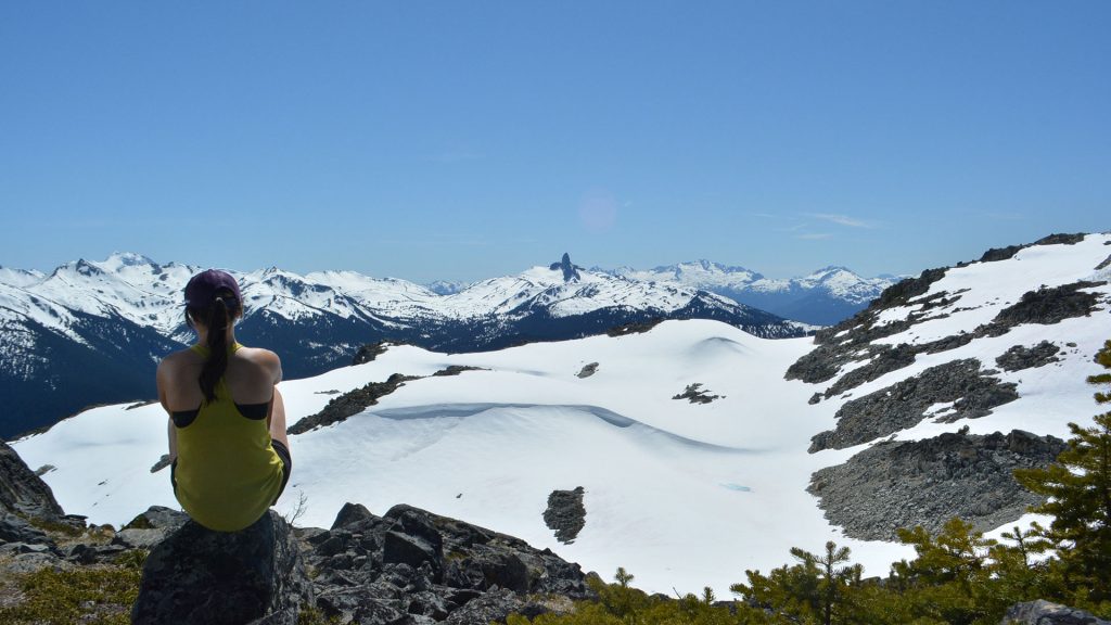 Take your Whistler Girls Trip to new heights. View from Whistler Mountain of the Black Tusk. 