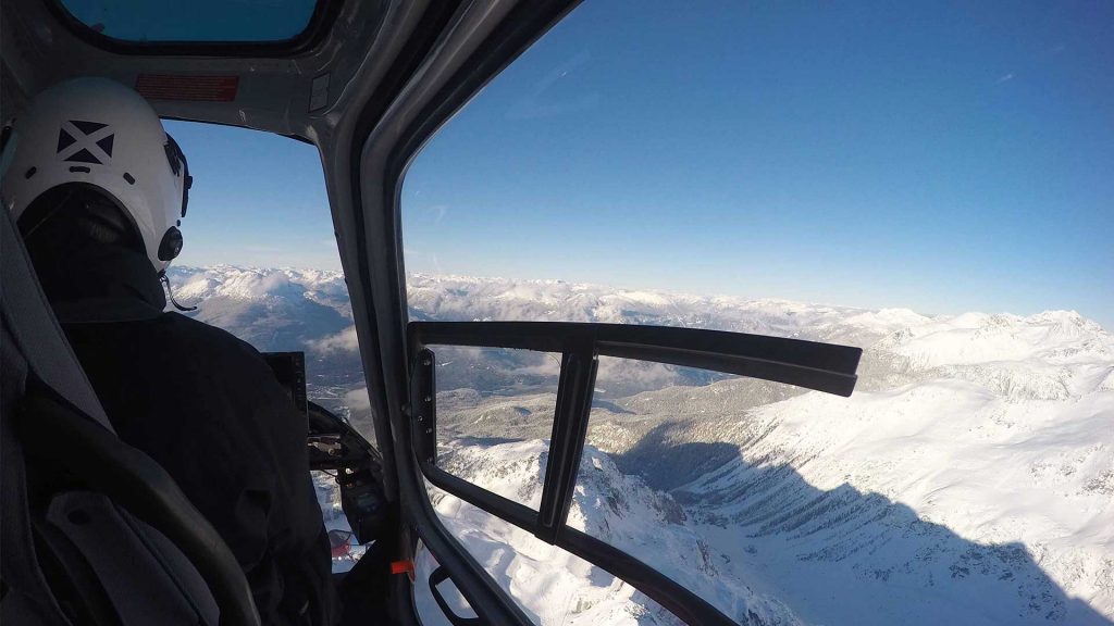 Arrive in Whistler via helicopter and take in the stunning views along the way. 