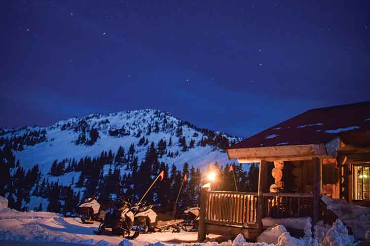 Sproatt mountain cabin for steak and snowmobile tour