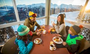 Fresh tracks breakfast in whistler