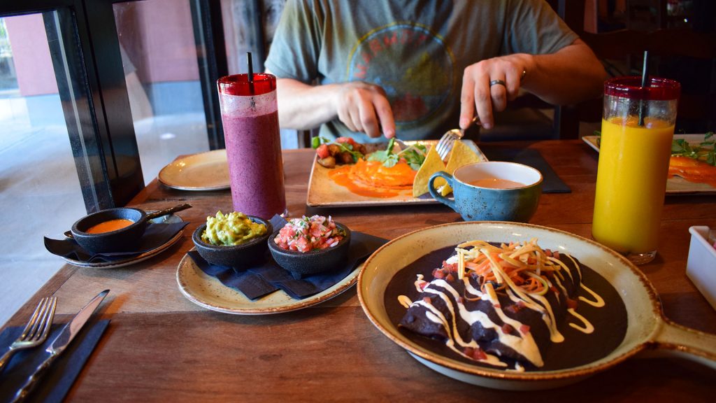 two people dining at Mexican Corner Restaurant in Whistler BC