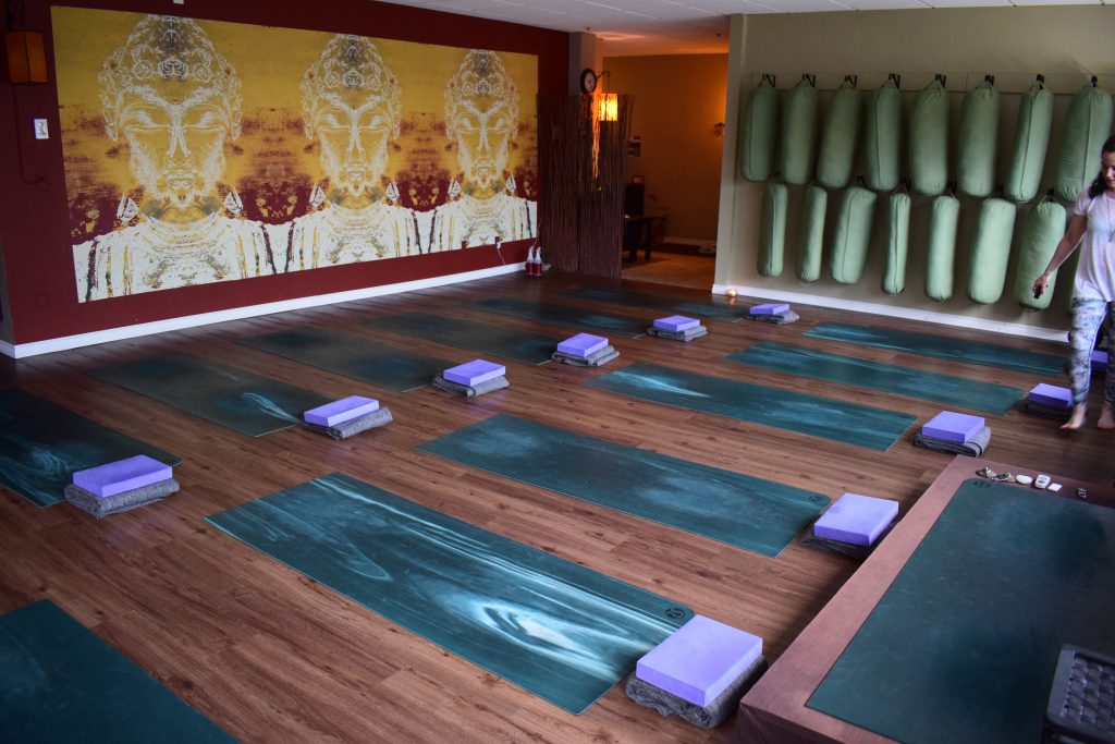 Photo of the inside of Yogacara studio located in Whistler BC. The ideal movement therapy during winter. 